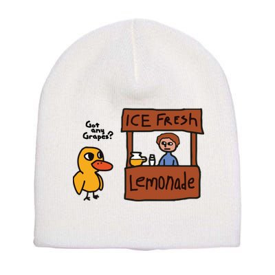 Ice Fresh Lemonade Got Any Grapes Duck Funny Ice Fresh Short Acrylic Beanie