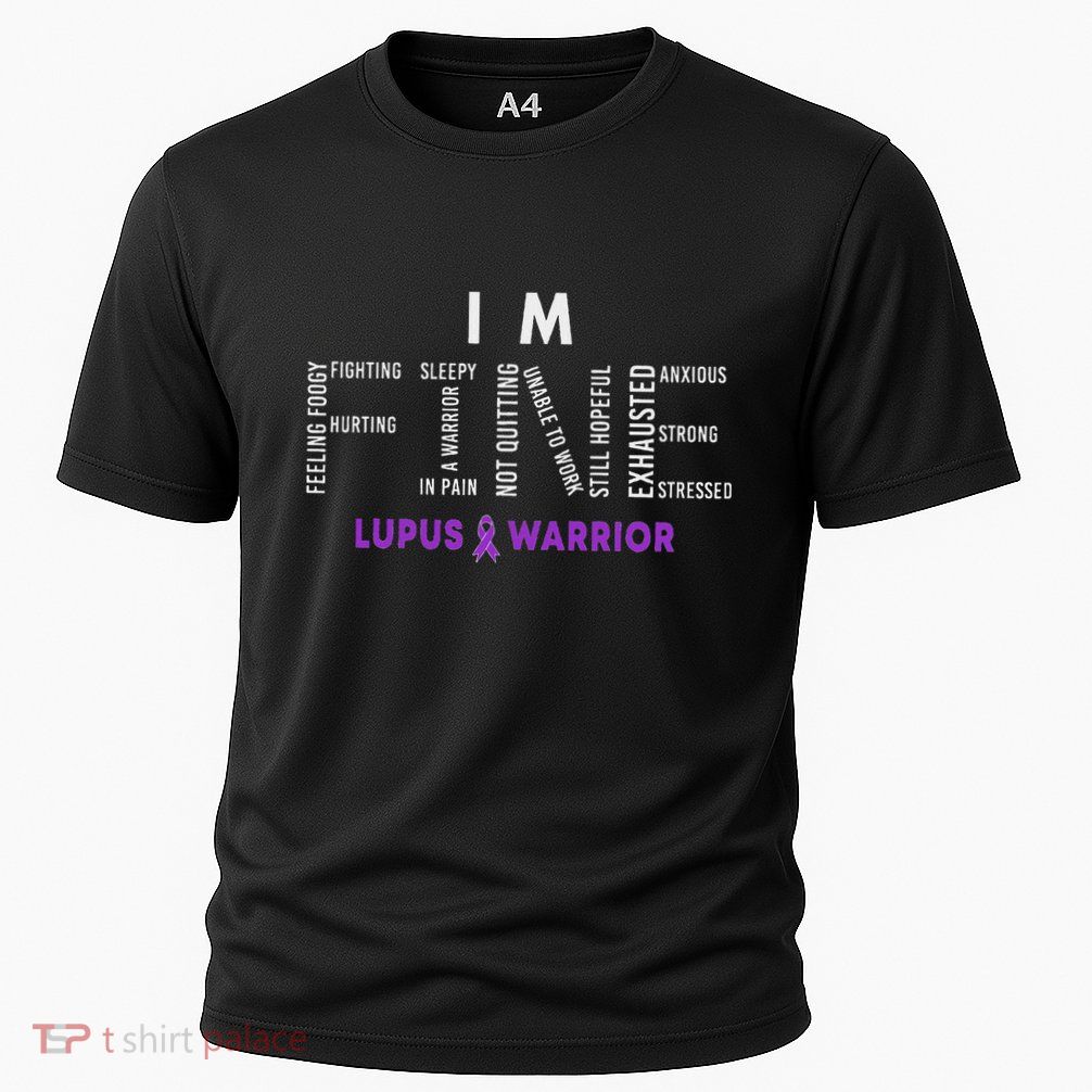 IM Fine Lupus Warrior Lupus Awareness Month Purple Ribbon Cooling Performance Crew T-Shirt