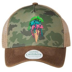 Icecream Frog Lover Food Funny Legacy Tie Dye Trucker Hat