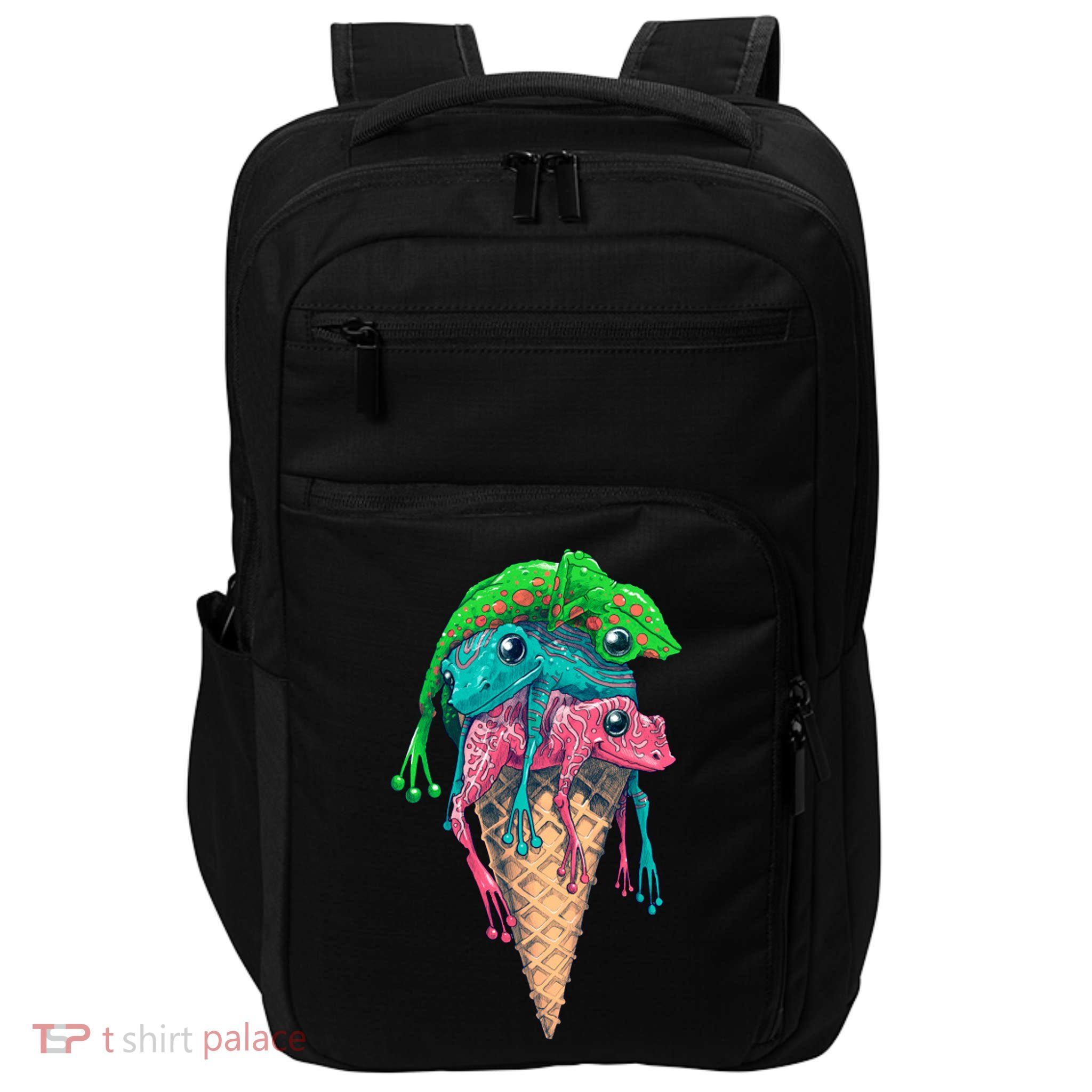 Icecream Frog Lover Food Funny Impact Tech Backpack