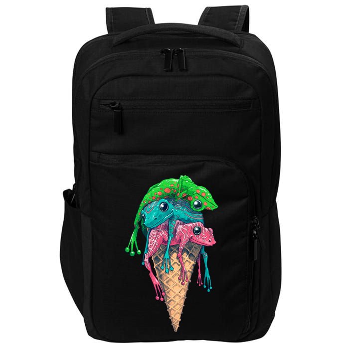 Icecream Frog Lover Food Funny Impact Tech Backpack