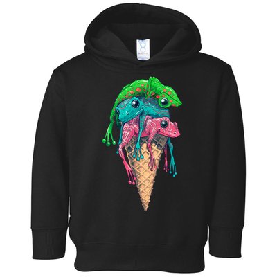 Icecream Frog Lover Food Funny Toddler Hoodie