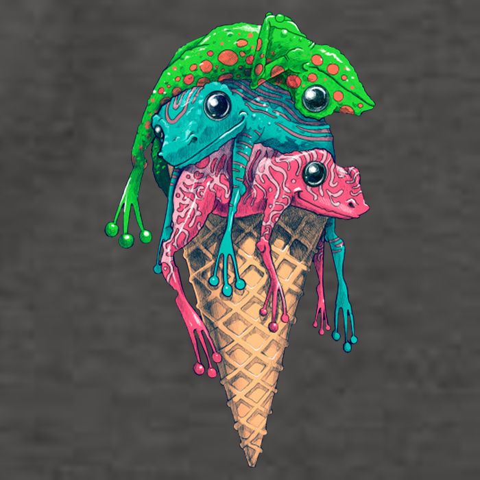 Icecream Frog Lover Food Funny Vector Backpack