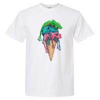 Icecream Frog Lover Food Funny Garment-Dyed Heavyweight T-Shirt