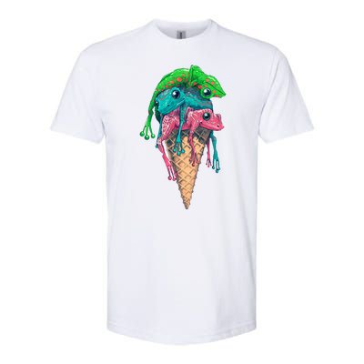 Icecream Frog Lover Food Funny Softstyle® CVC T-Shirt