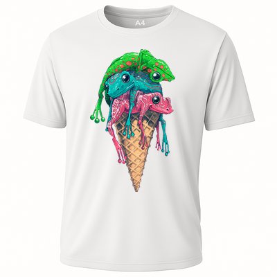 Icecream Frog Lover Food Funny Performance Shirt