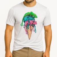 Icecream Frog Lover Food Funny Cooling Performance Crew T-Shirt