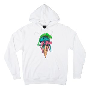 Icecream Frog Lover Food Funny Hoodie