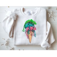 Icecream Frog Lover Food Funny Sweatshirt