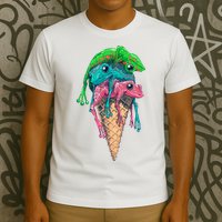 Icecream Frog Lover Food Funny T-Shirt