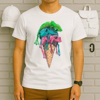 Icecream Frog Lover Food Funny T-Shirt