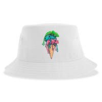 Icecream Frog Lover Food Funny Sustainable Bucket Hat