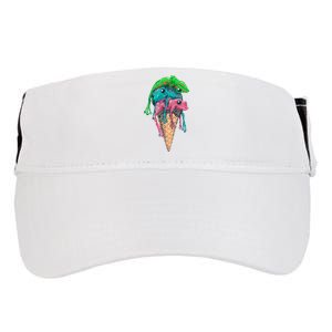 Icecream Frog Lover Food Funny Adult Drive Performance Visor