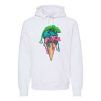 Icecream Frog Lover Food Funny Premium Hoodie