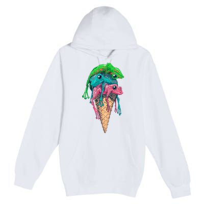 Icecream Frog Lover Food Funny Premium Pullover Hoodie