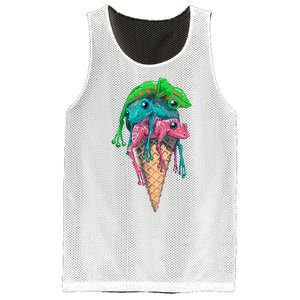 Icecream Frog Lover Food Funny Mesh Reversible Basketball Jersey Tank