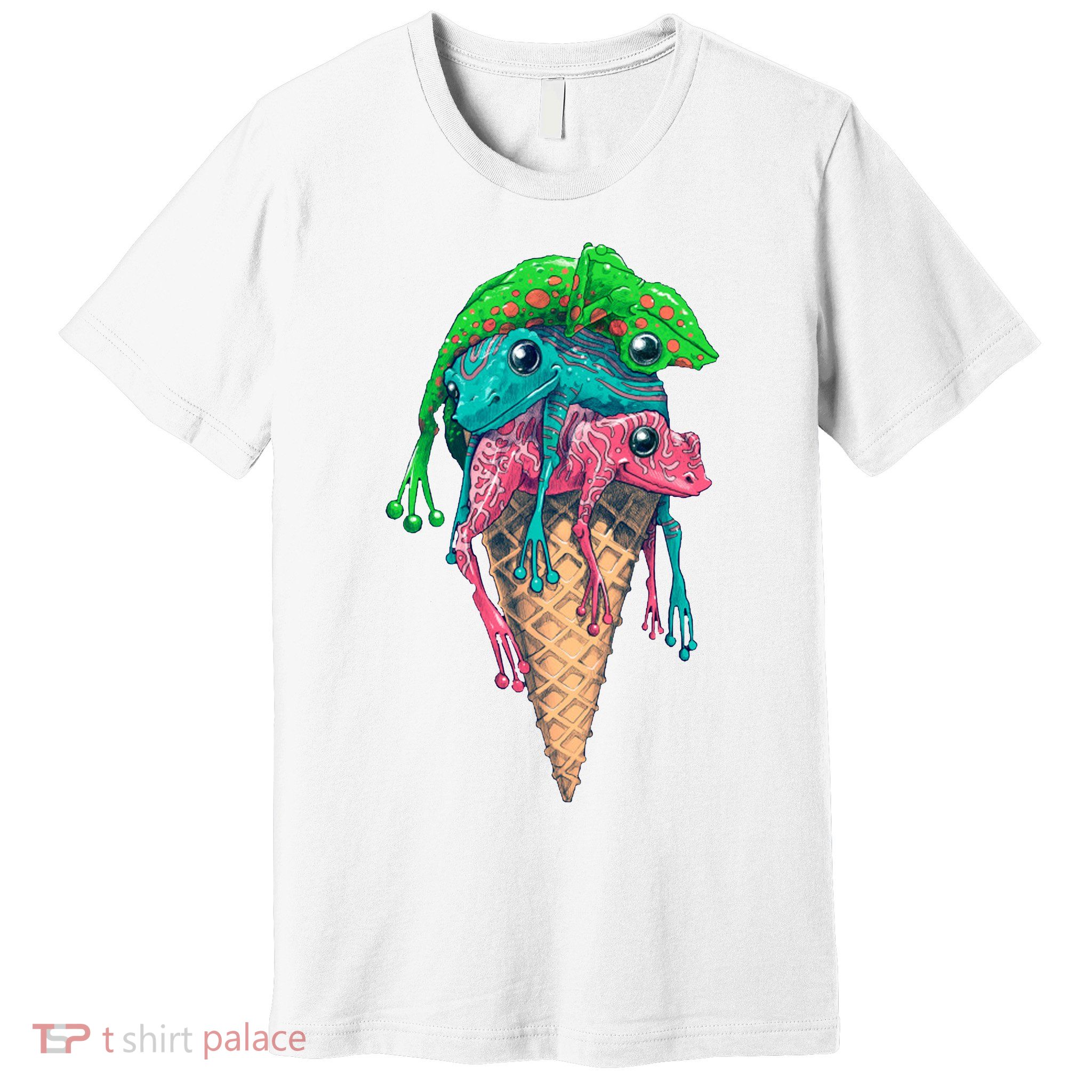 Icecream Frog Lover Food Funny Premium T-Shirt