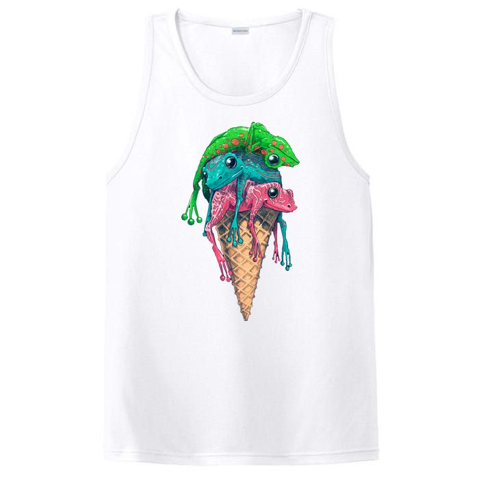 Icecream Frog Lover Food Funny PosiCharge Competitor Tank