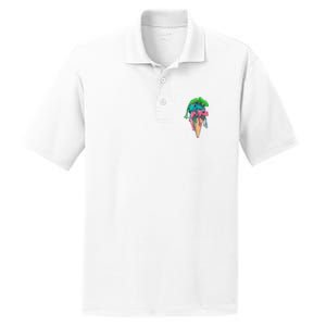 Icecream Frog Lover Food Funny PosiCharge RacerMesh Polo