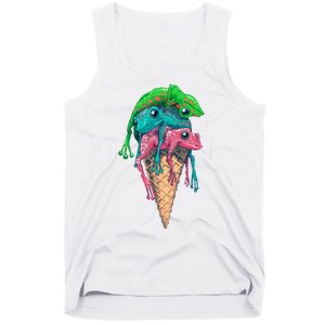 Icecream Frog Lover Food Funny Tank Top