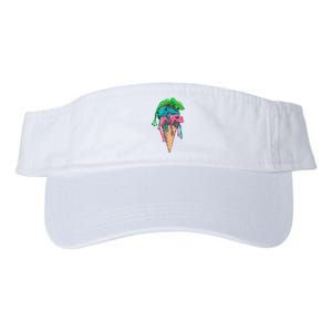 Icecream Frog Lover Food Funny Valucap Bio-Washed Visor