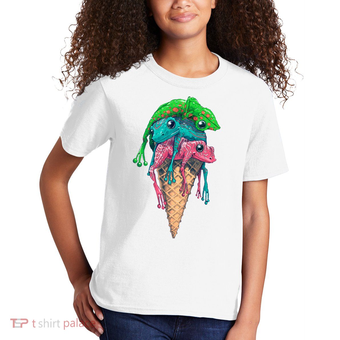 Icecream Frog Lover Food Funny Kids T-Shirt