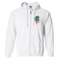 Icecream Frog Lover Food Funny Full Zip Hoodie