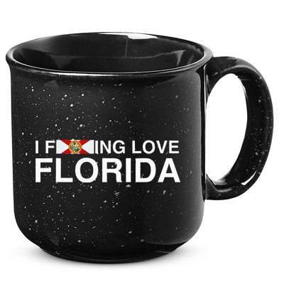I Fucking Love Florida Floridian Fisher Sunshine State Home 15oz Campfire Ceramic Mug