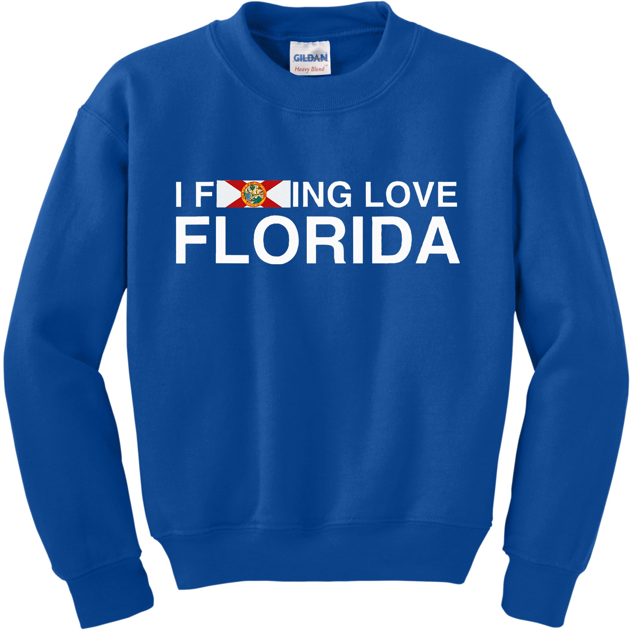 I Fucking Love Florida Floridian Fisher Sunshine State Home Kids Sweatshirt