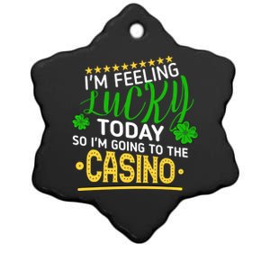 Im Feeling Lucky Going To The Casino Slot Machine Gambling Gift Ceramic Star Ornament