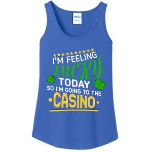 Im Feeling Lucky Going To The Casino Slot Machine Gambling Gift Ladies Essential Tank