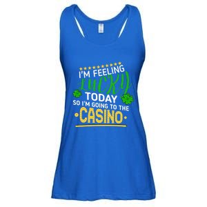 Im Feeling Lucky Going To The Casino Slot Machine Gambling Gift Ladies Essential Flowy Tank