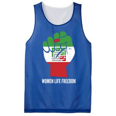 Iranian Flag Life Freedom Farsi Female Fist Protest Cool Gift Mesh Reversible Basketball Jersey Tank