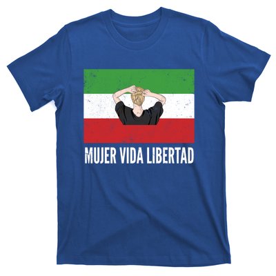 Iranian Flag Life Freedom Spanish Mujer Vida Liberdad Cool Gift T-Shirt