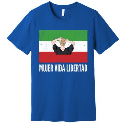 Iranian Flag Life Freedom Spanish Mujer Vida Liberdad Cool Gift Premium T-Shirt