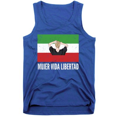 Iranian Flag Life Freedom Spanish Mujer Vida Liberdad Cool Gift Tank Top