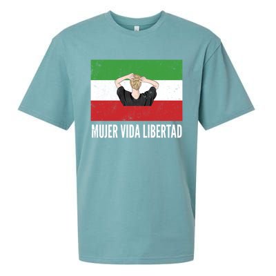 Iranian Flag Life Freedom Spanish Mujer Vida Liberdad Cool Gift Sueded Cloud Jersey T-Shirt