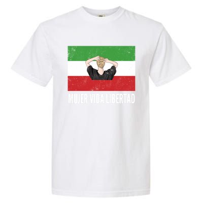 Iranian Flag Life Freedom Spanish Mujer Vida Liberdad Cool Gift Garment-Dyed Heavyweight T-Shirt