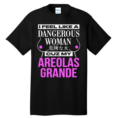 I Feel Like A Dangerous Woman Cuz My Areolas Grande Tall T-Shirt