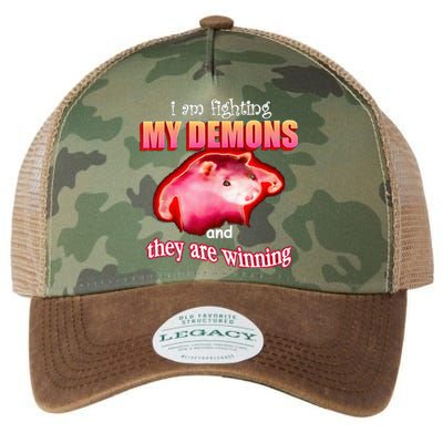 Im Fighting My Demons And They Are Winning Rat Legacy Tie Dye Trucker Hat