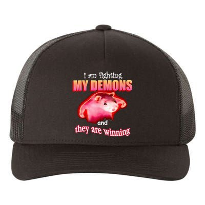 Im Fighting My Demons And They Are Winning Rat Yupoong Adult 5-Panel Trucker Hat