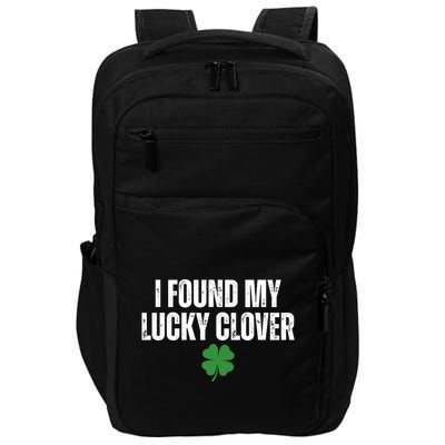 I Found My Lucky Clover St Patricks Day Impact Tech Backpack
