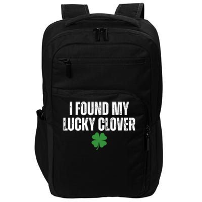 I Found My Lucky Clover St Patricks Day Impact Tech Backpack