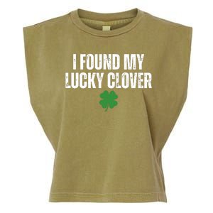 I Found My Lucky Clover St Patricks Day Garment-Dyed Women's Muscle Tee