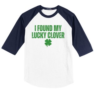 I Found My Lucky Clover St Patricks Day Baseball Sleeve Shirt