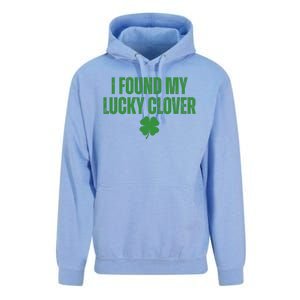 I Found My Lucky Clover St Patricks Day Unisex Surf Hoodie