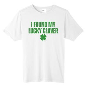 I Found My Lucky Clover St Patricks Day Tall Fusion ChromaSoft Performance T-Shirt