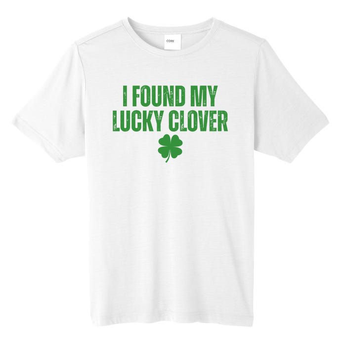 I Found My Lucky Clover St Patricks Day Tall Fusion ChromaSoft Performance T-Shirt