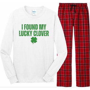 I Found My Lucky Clover St Patricks Day Long Sleeve Pajama Set