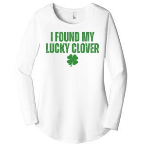 I Found My Lucky Clover St Patricks Day Women's Perfect Tri Tunic Long Sleeve Shirt